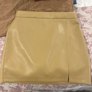 Aritizia Vegan Leather Skirt with Slit